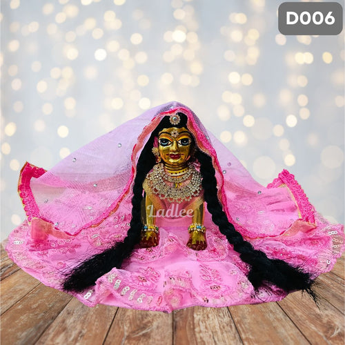 Fancy Pink Laddu Gopal Dress with Matching Pagdi | D006