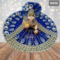 Royal  Blue Net Laddu Gopal Poshak with Matching Pagdi | N010