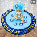 Blue Net and Jaipuri Laddu Gopal Poshak with Matching Pagdi | N011