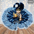 Laddu Gopal Gray Cotton Poshak with Pagdi | Handmade Thakur Ji Dress | C012