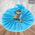 Laddu Gopal  Sky Blue chicken pure Cotton Poshak with Pagdi | C014