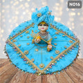 Sky Blue Laddu Gopal Poshak with Matching Pagdi | N016