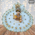 White Laddu Gopal Poshak with Matching Pagdi | N017