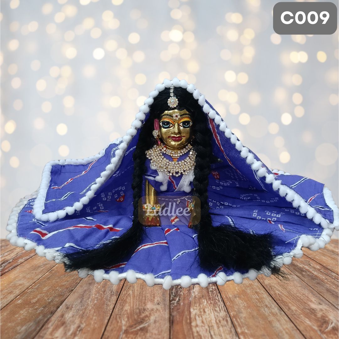 Laddu Gopal Blue Cotton Poshak with Pagdi | Handmade Thakur Ji Dress | C009