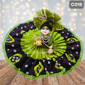 Laddu Gopal Green Brown Cotton Poshak with Pagdi | Handmade Thakur Ji Dress | C018