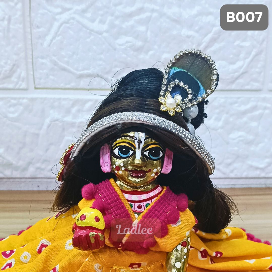 Decorative Laddu Gopal Open Hair| Size- 6 Number | B007