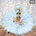 Fancy White Laddu Gopal Dress with Matching Pagdi | D011