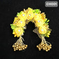 Yellow Floral Radha Rani ji Chandrika