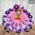 Pink Net Laddu Gopal Poshak with Matching Pagdi | N001