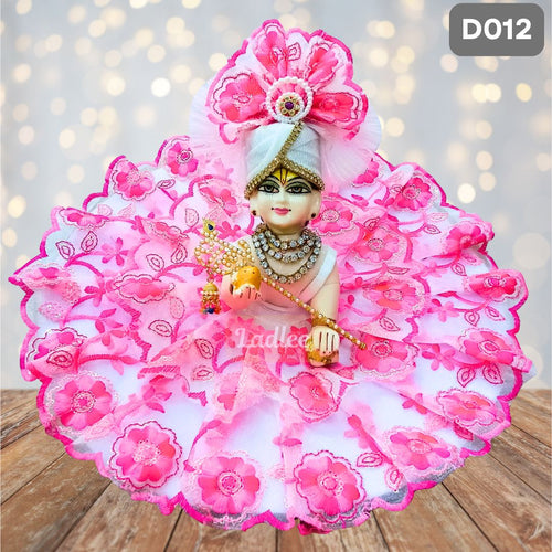 Fancy Pink Laddu Gopal Dress with Matching Pagdi | D012
