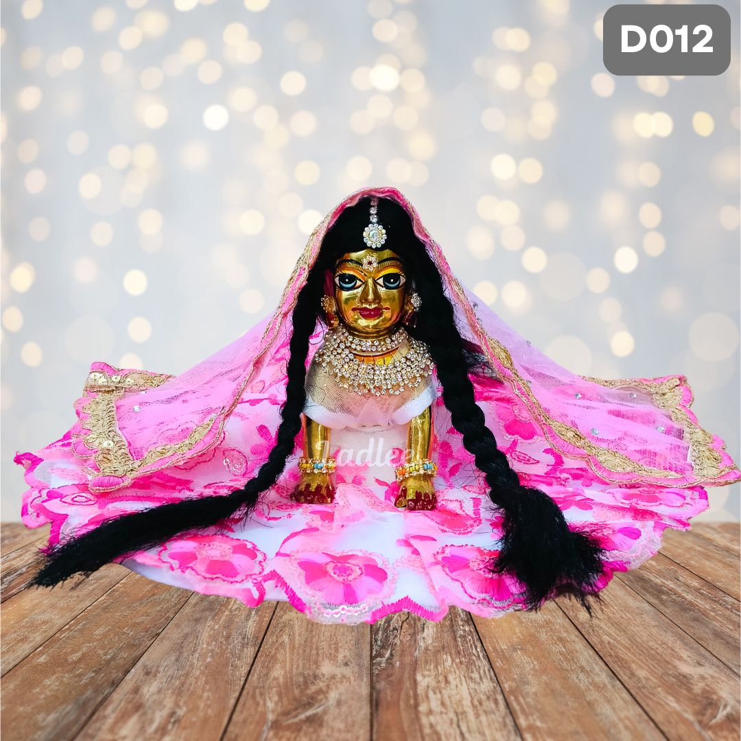 Fancy Pink Laddu Gopal Dress with Matching Pagdi | D012