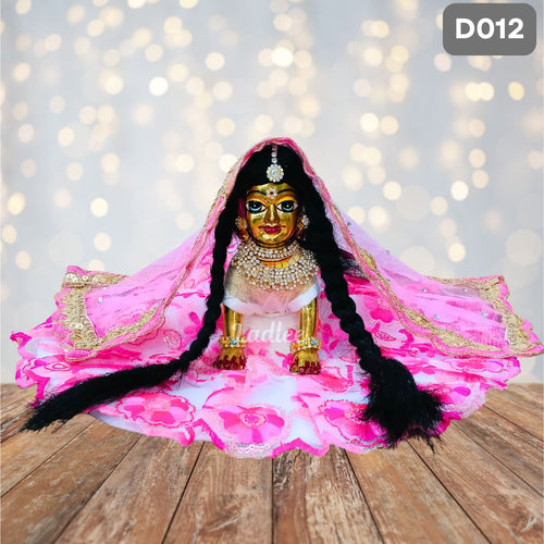 Fancy Pink Laddu Gopal Dress with Matching Pagdi | D012