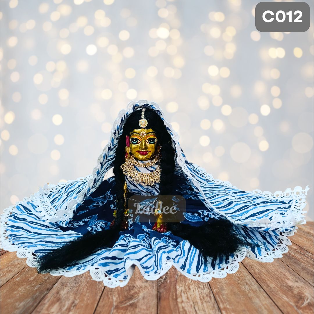 Laddu Gopal Gray Cotton Poshak with Pagdi | Handmade Thakur Ji Dress | C012
