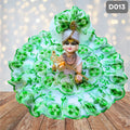 Fancy Pista Green Laddu Gopal Dress with Matching Pagdi | D013