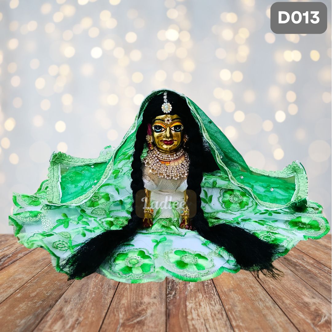 Fancy Pista Green Laddu Gopal Dress with Matching Pagdi | D013