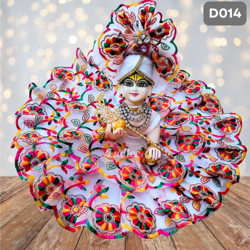 Fancy Multicolour Laddu Gopal Dress with Matching Pagdi | D014