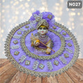 Lavender Net Laddu Gopal Poshak with Matching Pagdi | N027