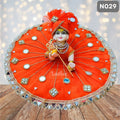 Orange Laddu Gopal Poshak with Matching Pagdi | N029