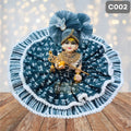 Laddu Gopal Gray Cotton Poshak with Pagdi | Handmade Thakur Ji Dress | C002