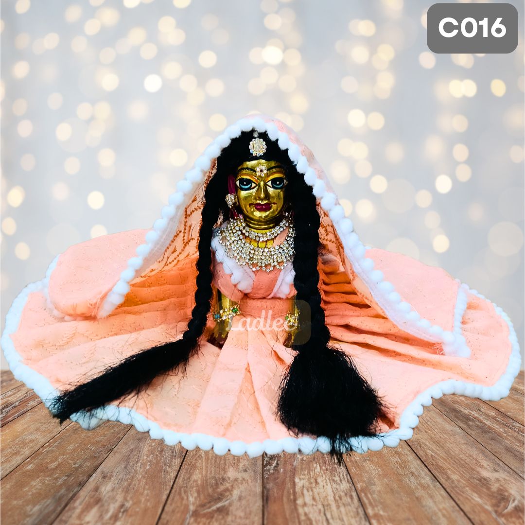 Laddu Gopal Peech chicken pure Cotton Poshak with Pagdi | C016