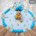White Net Laddu Gopal Poshak with Matching Pagdi | N004