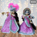 Pink Cotton Radha Krishna Dress (Jodi) with Pagdi & Dupatta 