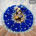 Royal  Blue Net Laddu Gopal Poshak with Matching Pagdi | N005