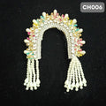 Stone Work Radha Rani Chandrika with Pearl Drops