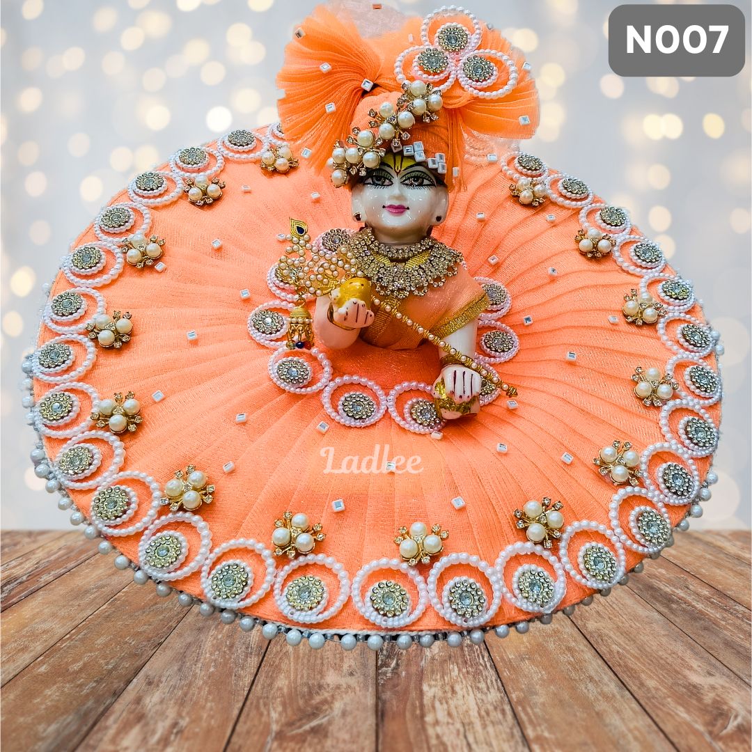 Peech Net Laddu Gopal Poshak with Matching Pagdi | N007