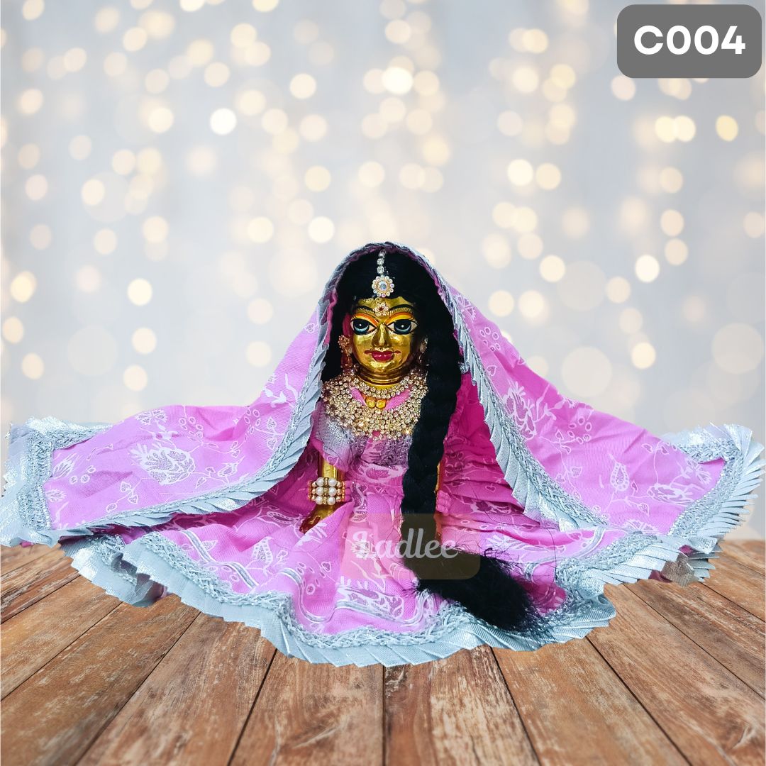 Laddu Gopal Pink Cotton Poshak with Pagdi | Handmade Thakur Ji Dress | C004