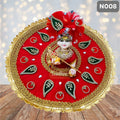 Red Net Laddu Gopal Poshak with Matching Pagdi | N008