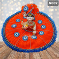 Orange Net Laddu Gopal Poshak with Matching Pagdi | N009