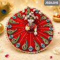 Red  Poshak for Laddu Gopal With Matching Pagdi | JSDL015