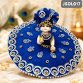 Royal Blue Poshak for Laddu Gopal With Matching Pagdi | JSDL017