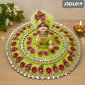 Pista Green  Poshak for Laddu Gopal With Matching Pagdi | JSDL019