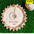 White Laddu Gopal Rose Border Dress with Matching Pagdi | RTN001