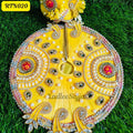 Laddu Gopal Dress with Matching Pagdi - Yellow & Ornate Design | RTN020