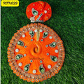 Elegant Orange Laddu Gopal Dress with Matching Pagdi | RTN029