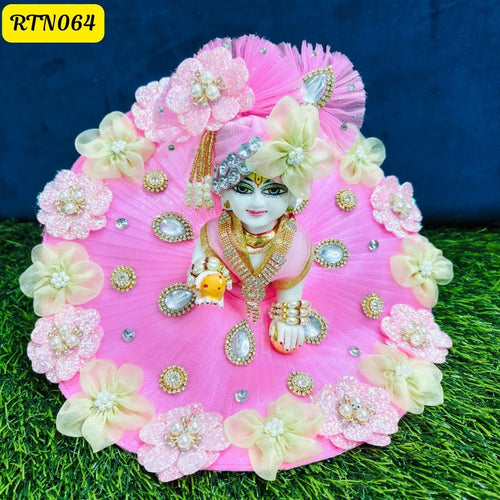 Delicate Pink Laddu Gopal Net Poshak | RTN064