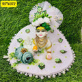 Floral White Laddu Gopal Poshak – Pure and Serene Design | RTN072