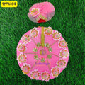 Pink Floral Laddu Gopal Dress with Crown | RTN104