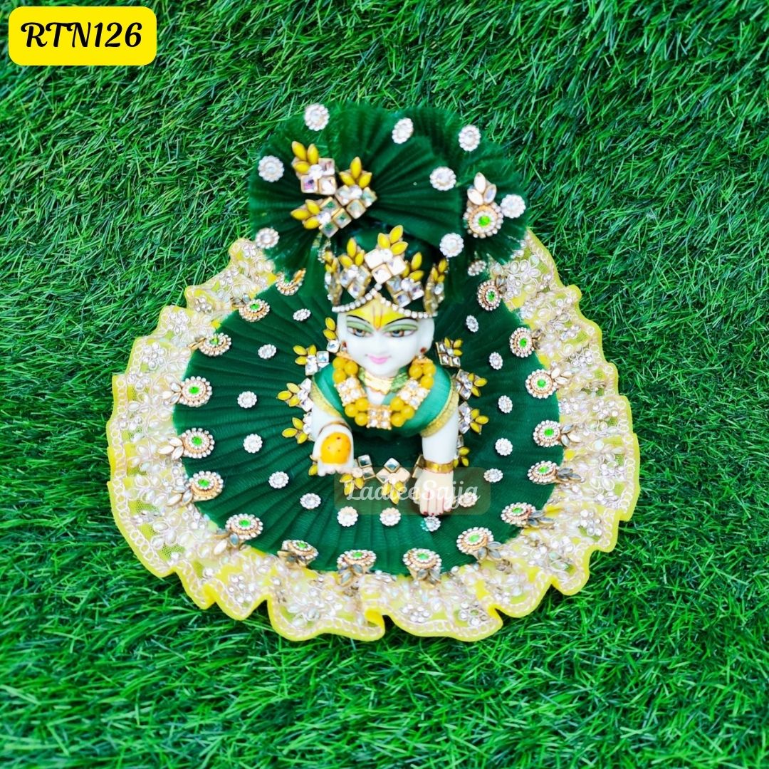 Green Laddu Gopal Poshak – Classic Festive Look | RTN126