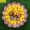 Royal Yellow & Maroon Laddu Gopal Dress - RTN150 