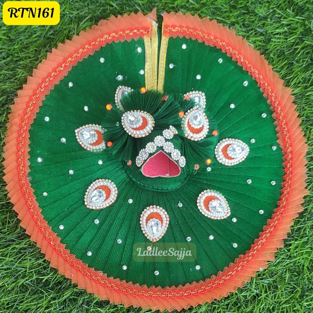  Royal Bottle Green Laddu Gopal Dress with Elegant Pagdi - RTN161 