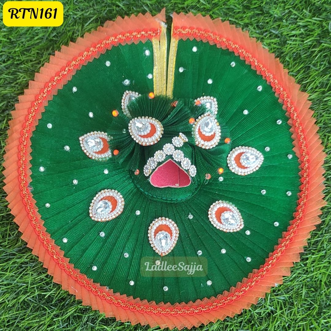  Royal Bottle Green Laddu Gopal Dress with Elegant Pagdi - RTN161 
