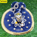 💙 Elegant Navy Blue Laddu Gopal Dress with Gold Detailing - RTN169 ✨