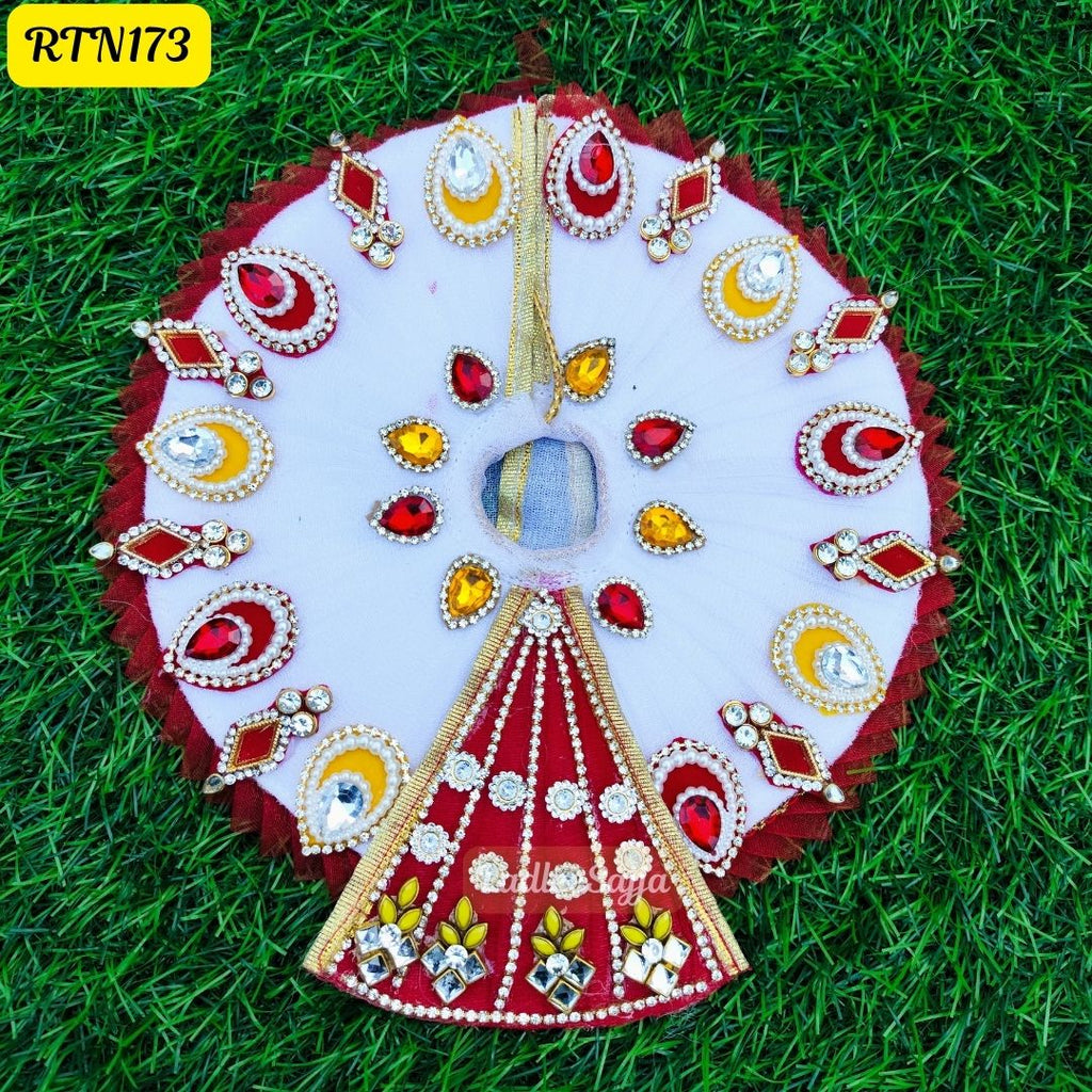 🔥 Majestic Red & White Laddu Gopal Dress - RTN173 🔥