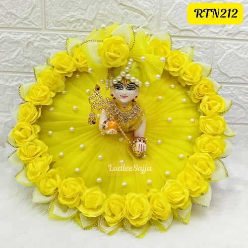 Basant Panchmi Special Lemon Yellow Laddu Gopal Outfit with Matching Pagdi | RTN212